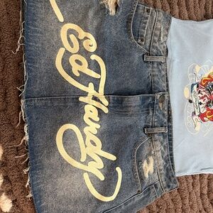 Ed Hardy Skirt Set Large